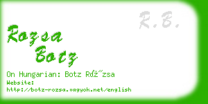 rozsa botz business card